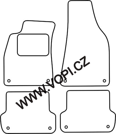 Textil-Autoteppiche Audi A4 11/200 - 10/2007 Perfectfit (210)